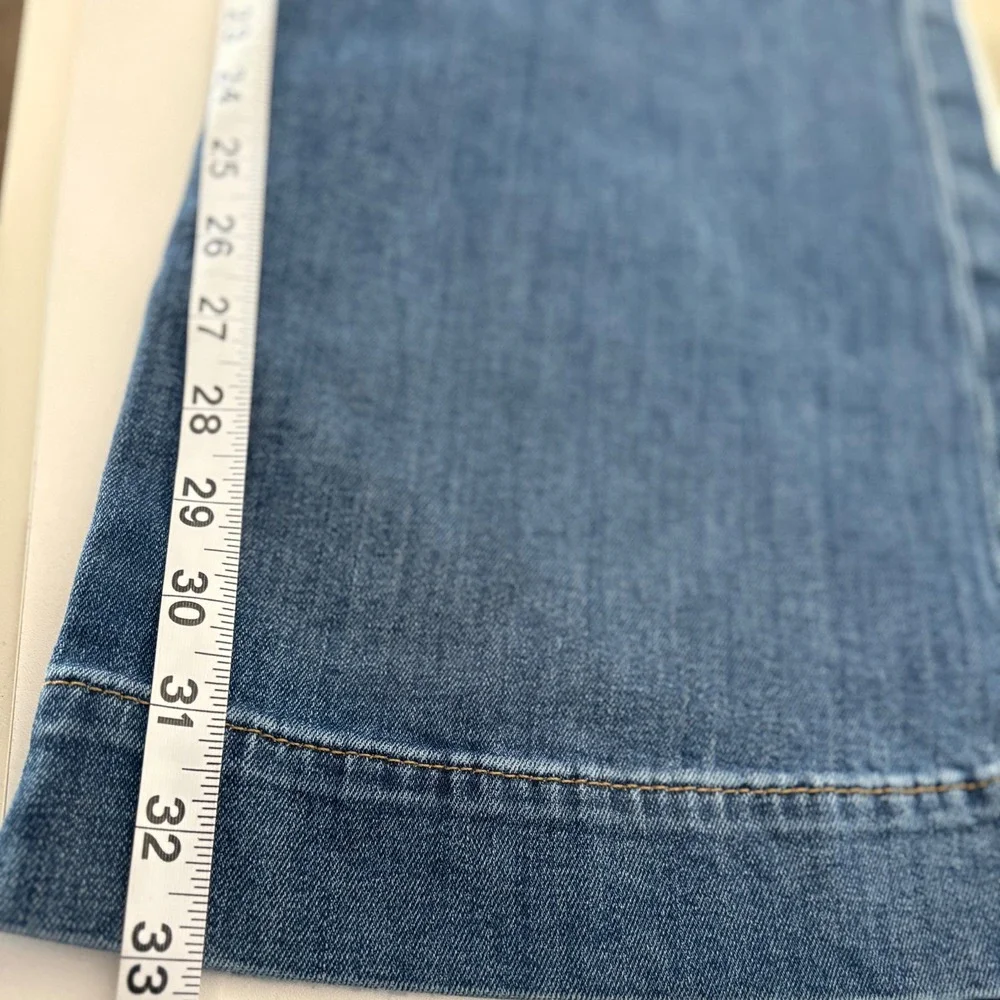 Wrangler Women Flare‎ Leg Jeans Blue Medium Wash Stretch Denim 32x34 112328737
